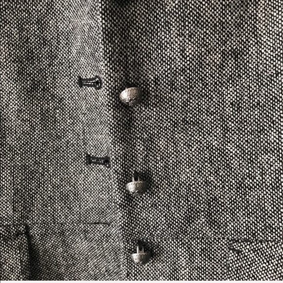 ANN TAYLOR Grey Structured Tweed Blazer - Picture 2 of 7